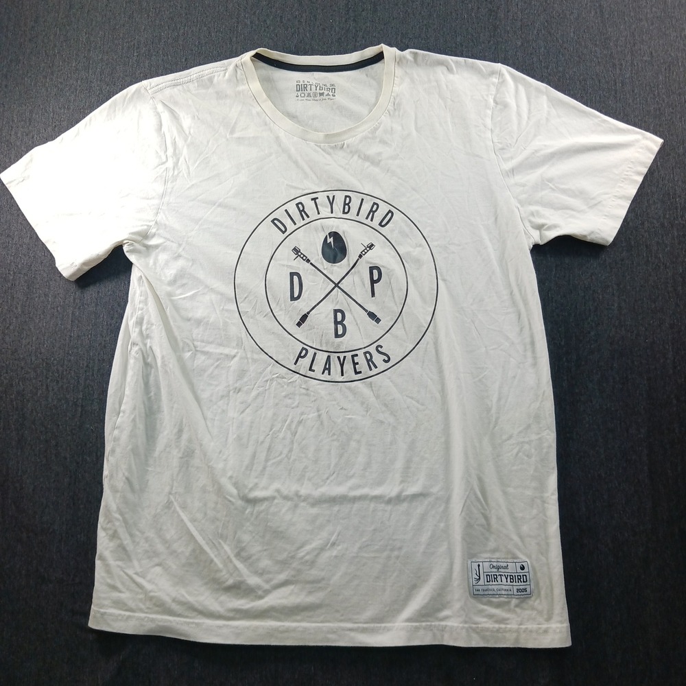 Dirtybird Records Players DBP Graphic Tee White XL San Francisco DJ Label Shirt
